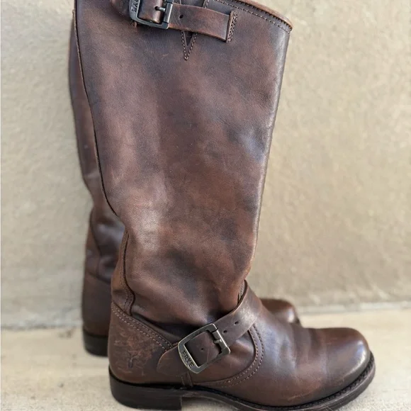 Frye Dark Brown Leather Boots - Picture 5 of 5